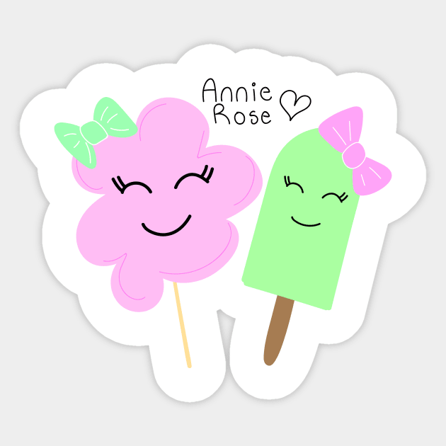 Cotton Candy and Popsicle Sticker by AnnieRose